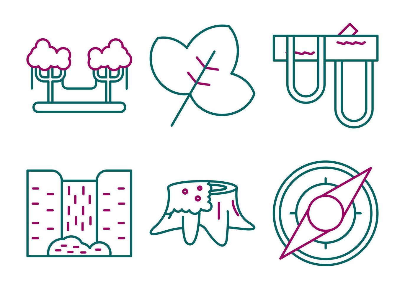 Rainforest Vector Icon Set