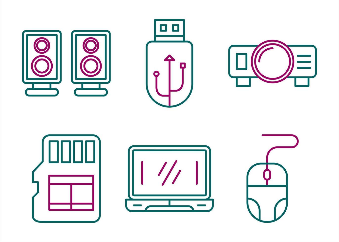 Multimedia Vector Icon Set