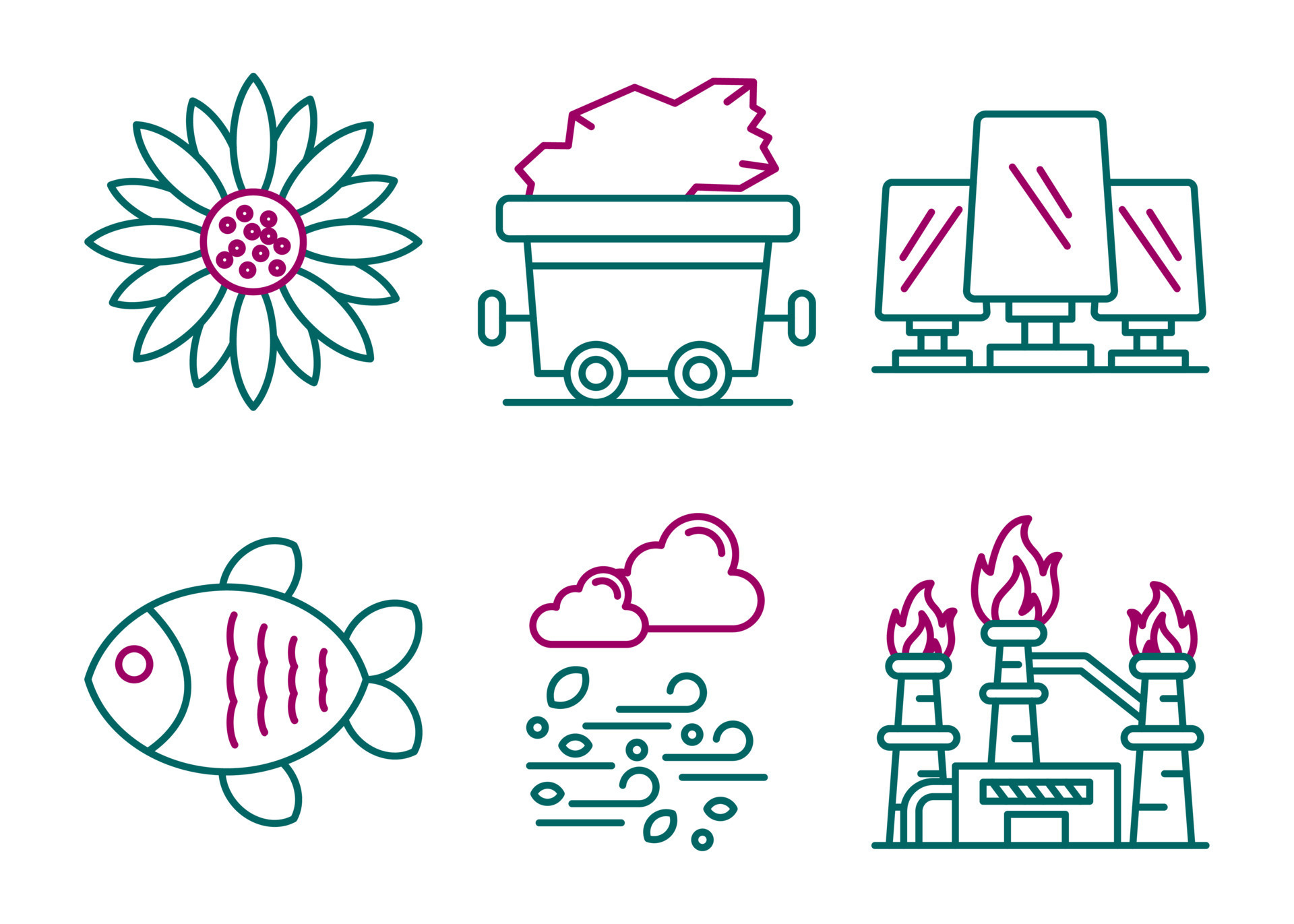 Natural Resources Vector Icon Set 17482570 Vector Art at Vecteezy