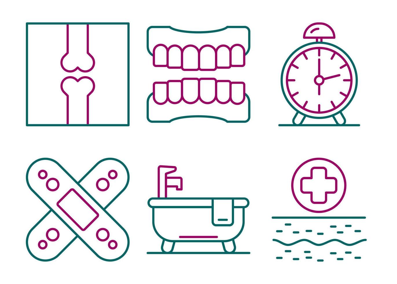 Nursing Home Vector Icon Set