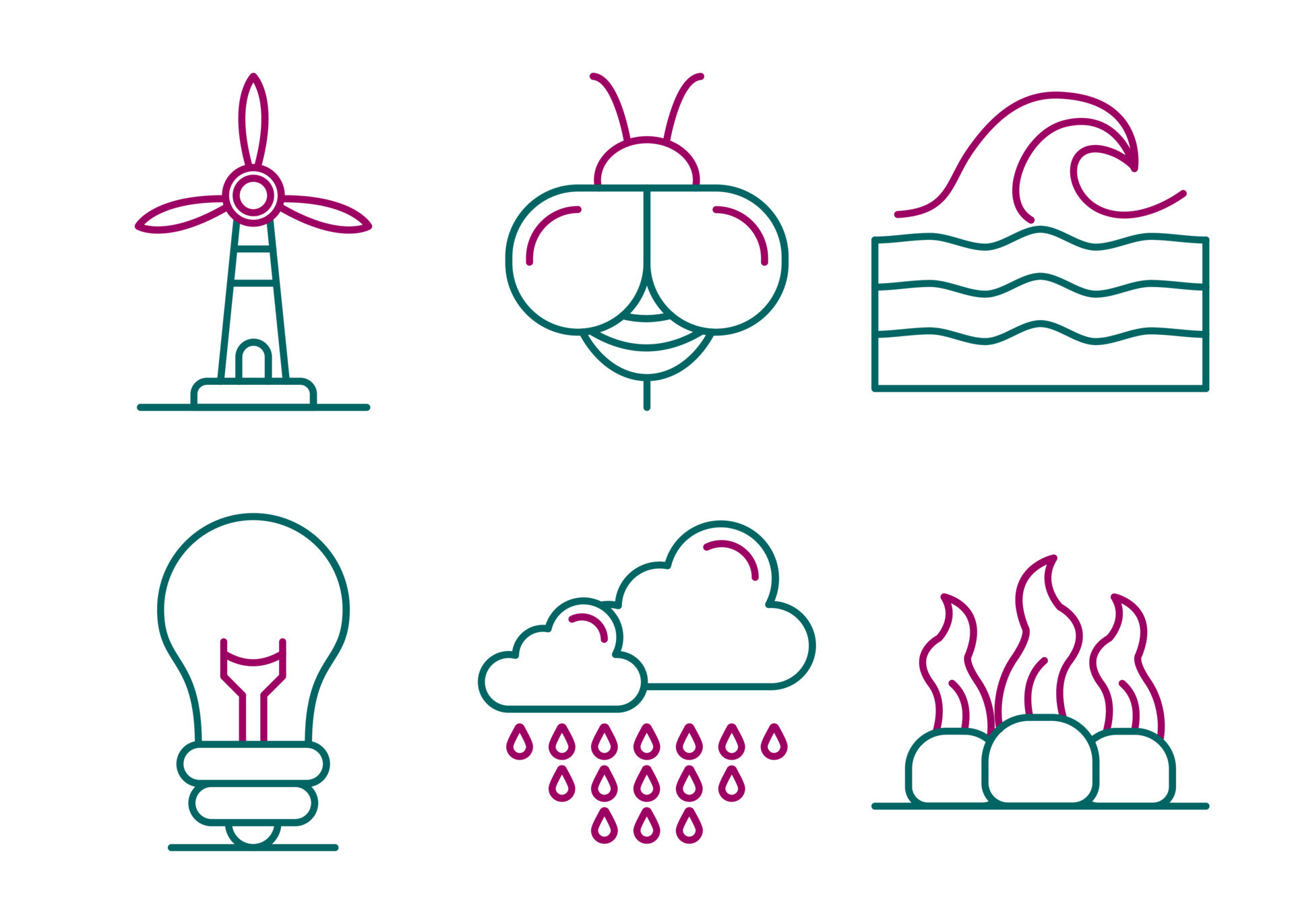 Natural Resources Vector Icon Set 17482585 Vector Art at Vecteezy