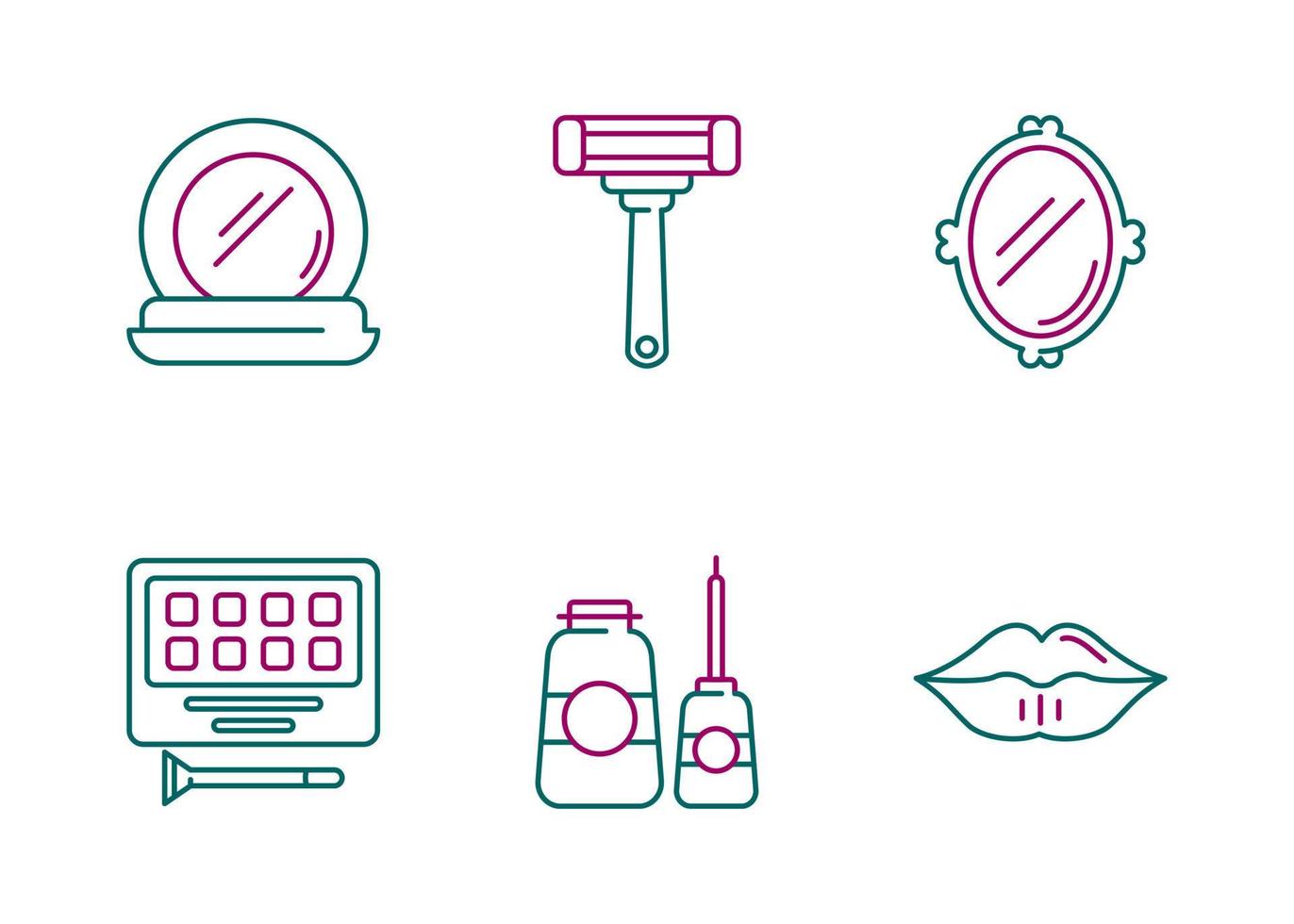 Beauty Salon Vector Icon Set