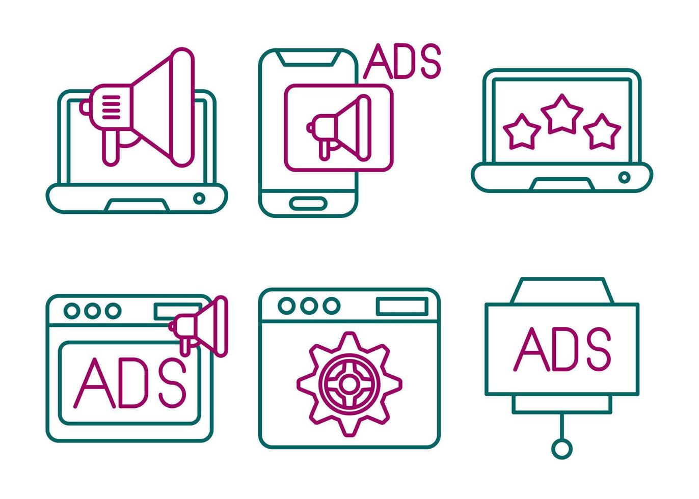 Digital Marketing Vector Icon Set