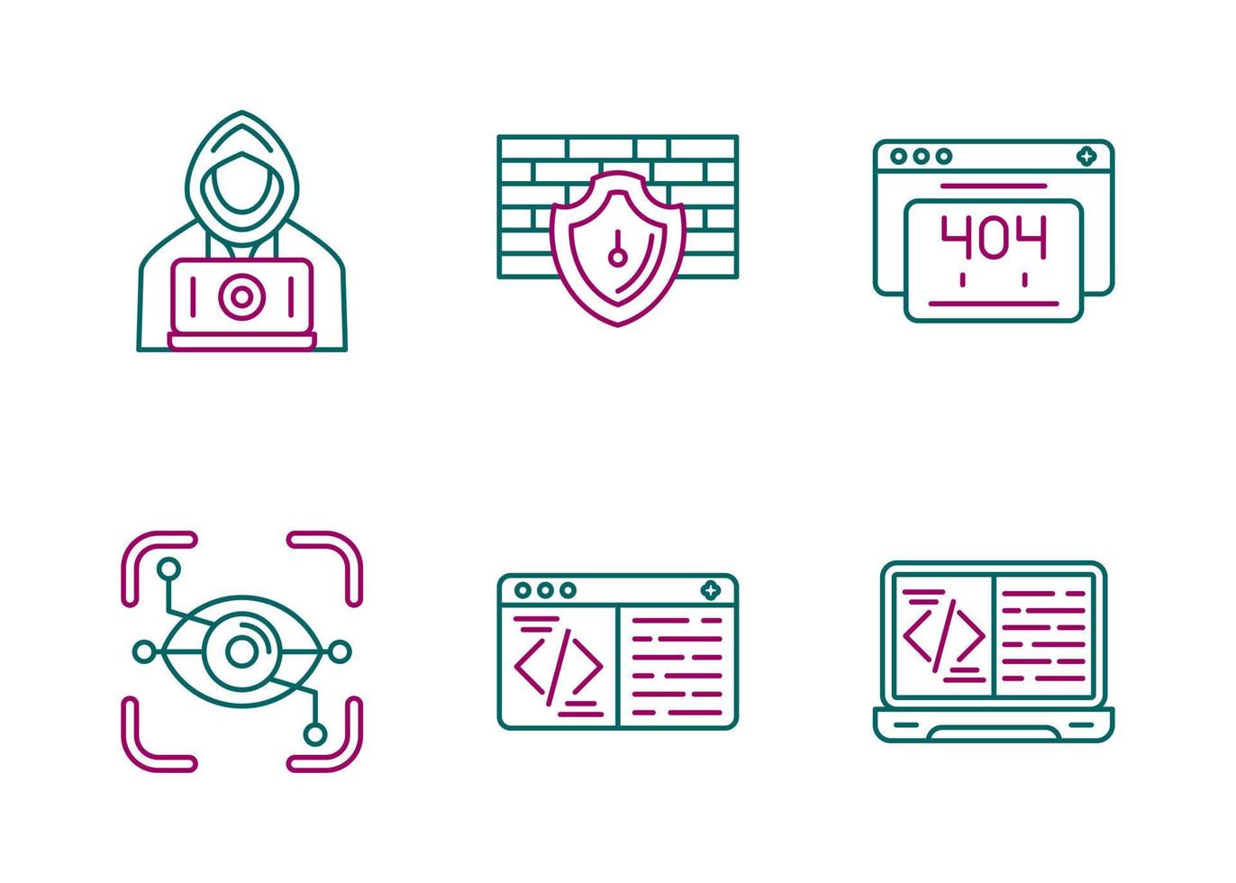 Hacker Vector Icon Set
