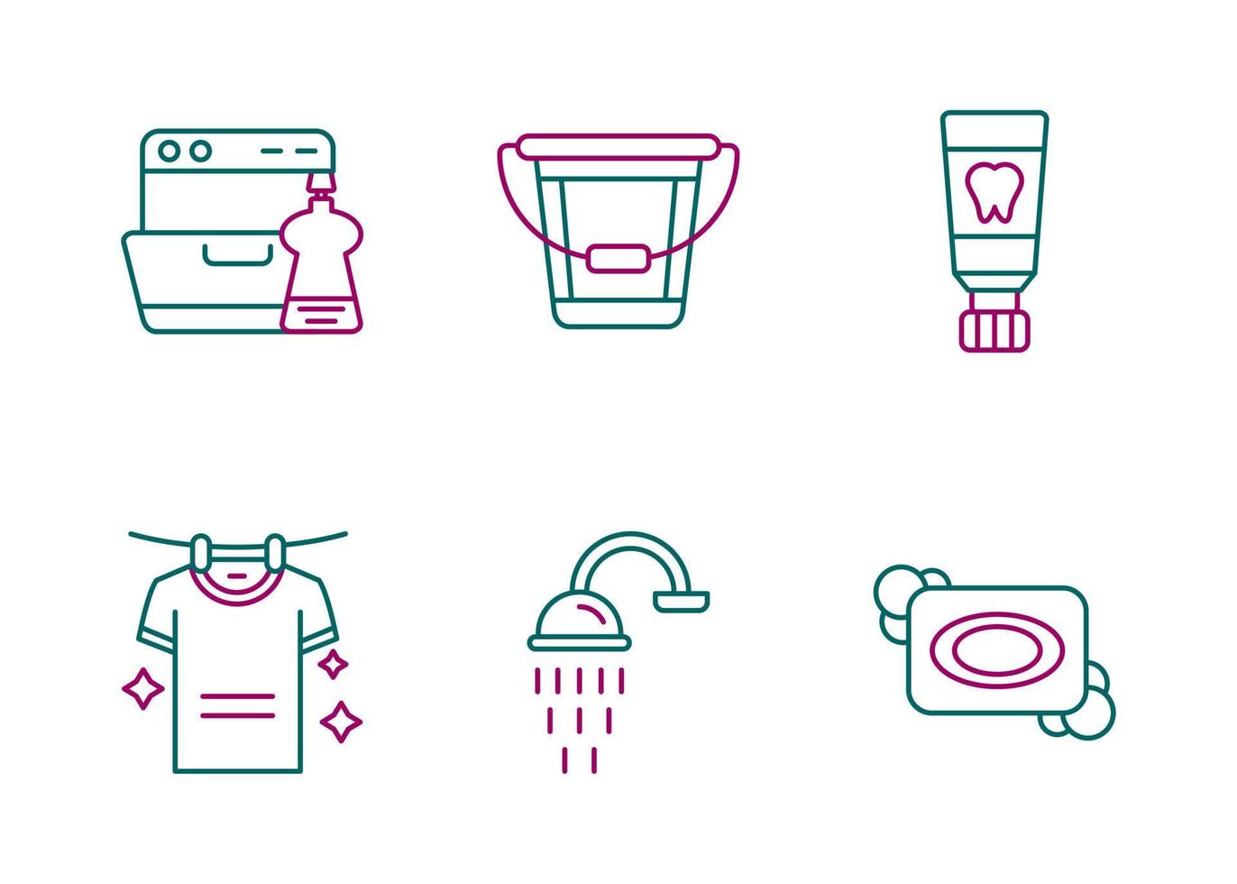 Hygiene Routine Vector Icon Set