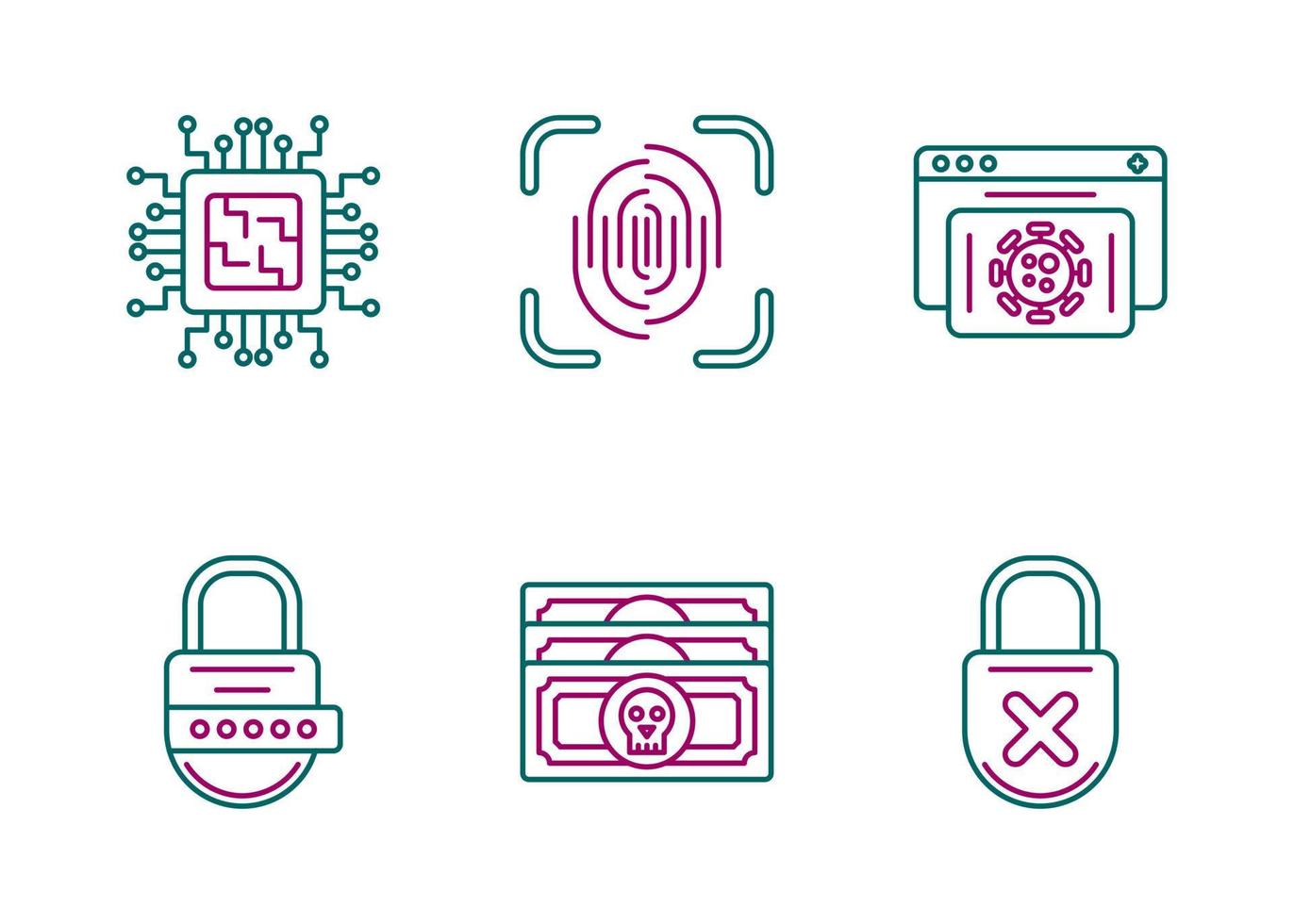 Hacker Vector Icon Set