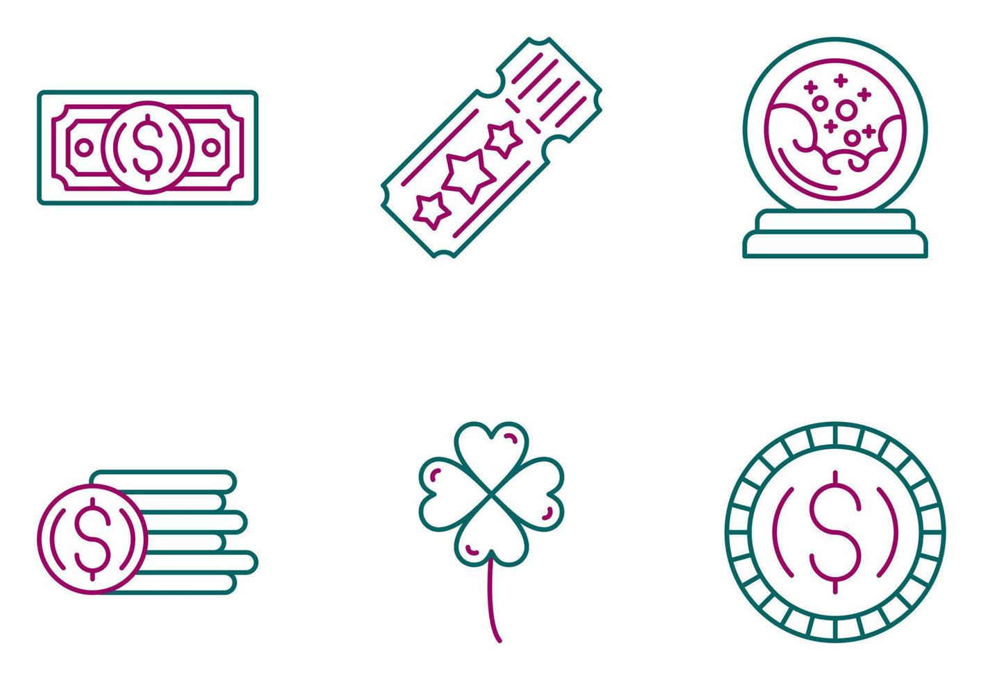 Lottery Vector Icon Set