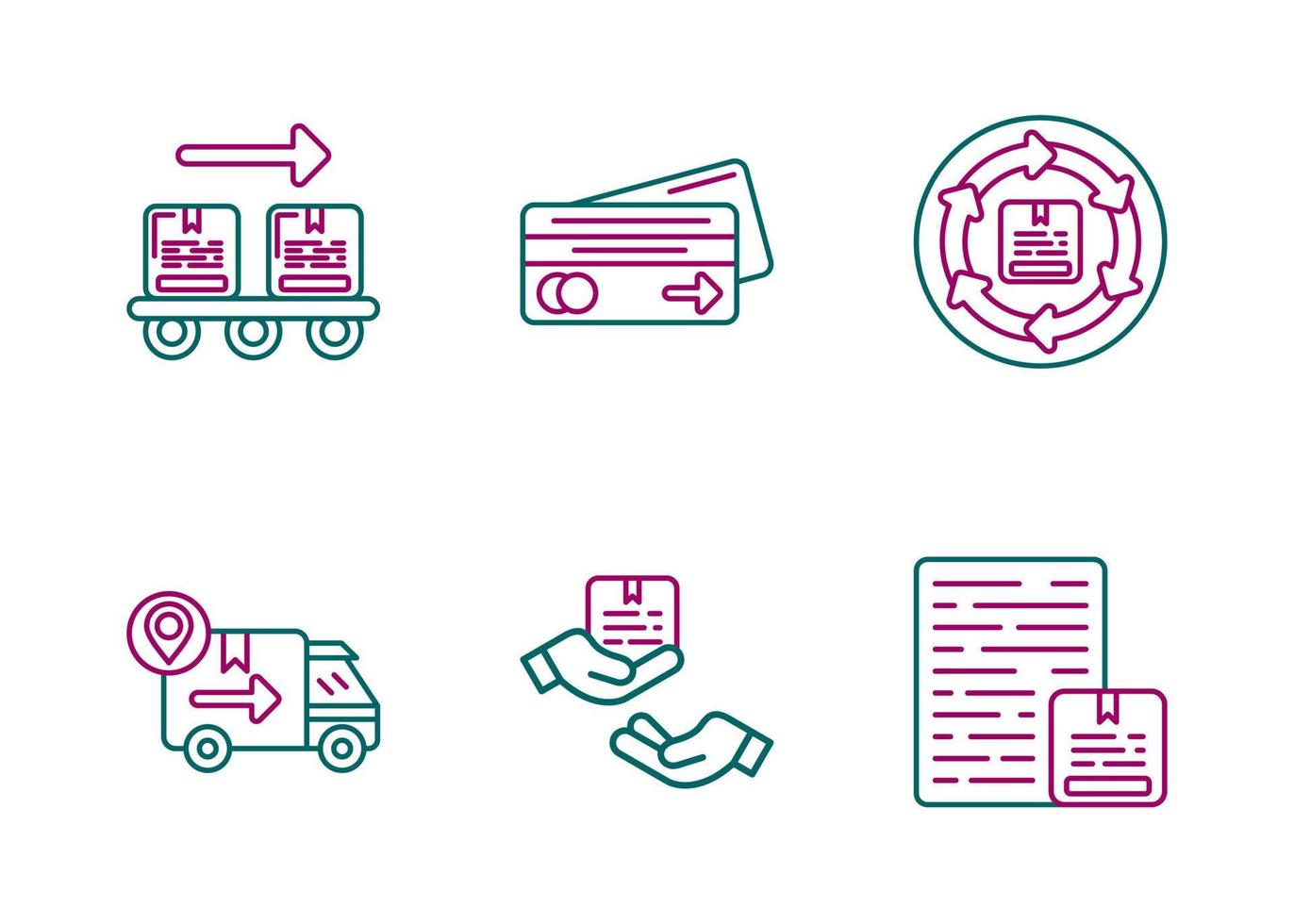 Logistic Delivery Vector Icon Set