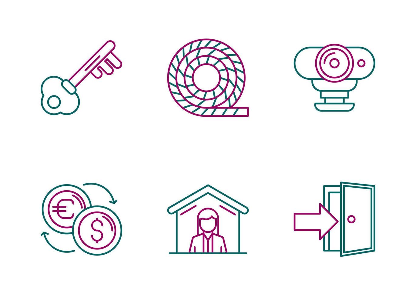 Security at Work Vector Icon Set