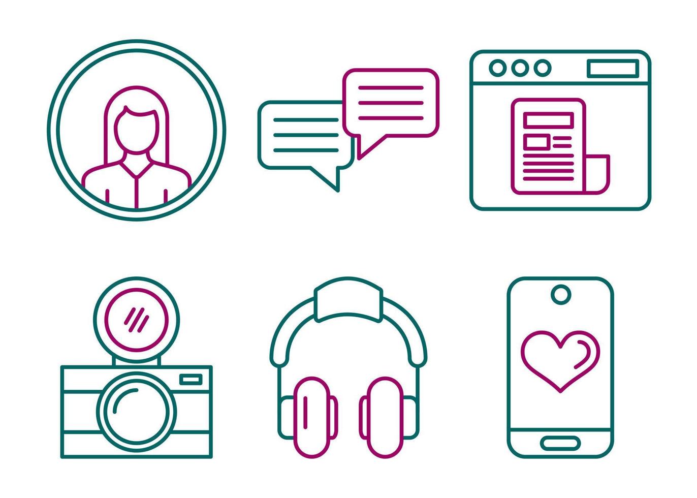 Millennial Vector Icon Set