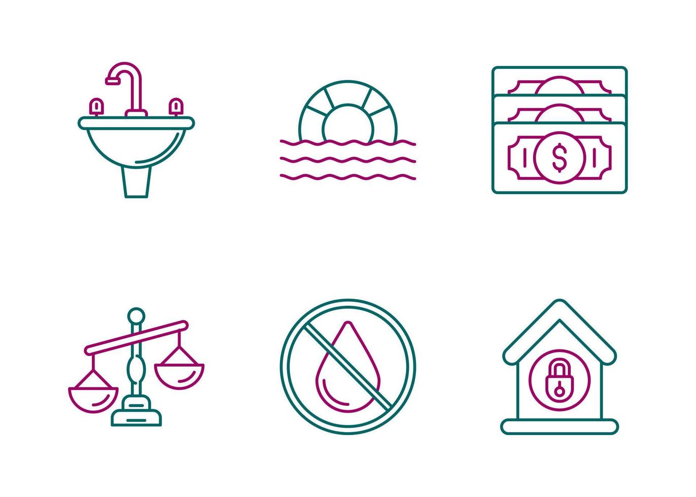 Poverty Vector Icon Set