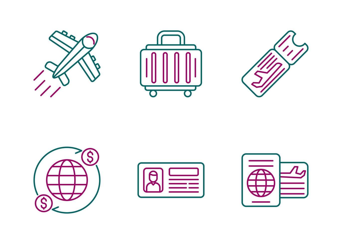 Airport Vector Icon Set