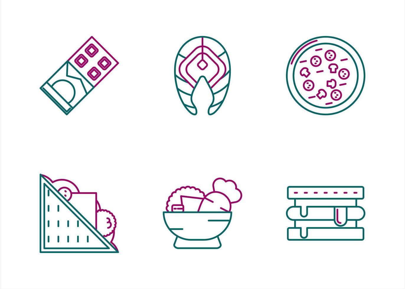 Unique Two Color Vector Icon Set