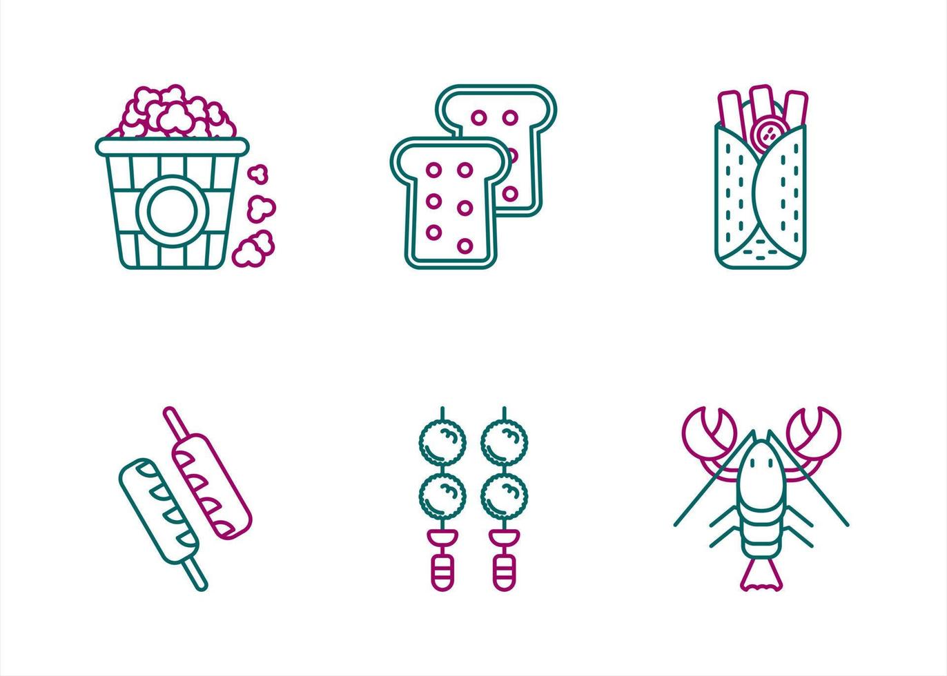 Unique Two Color Vector Icon Set