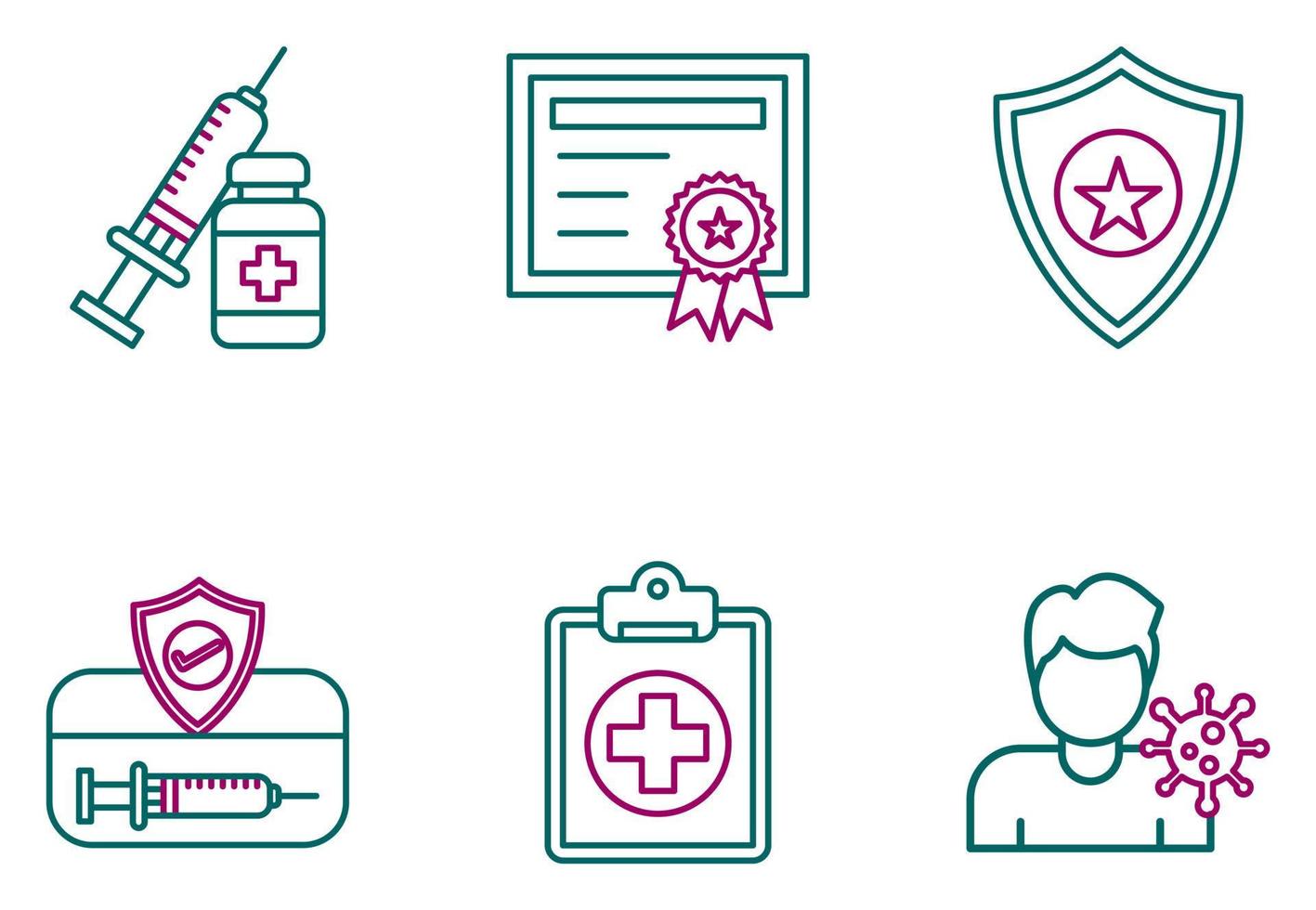 Unique Two Color Vector Icon Set