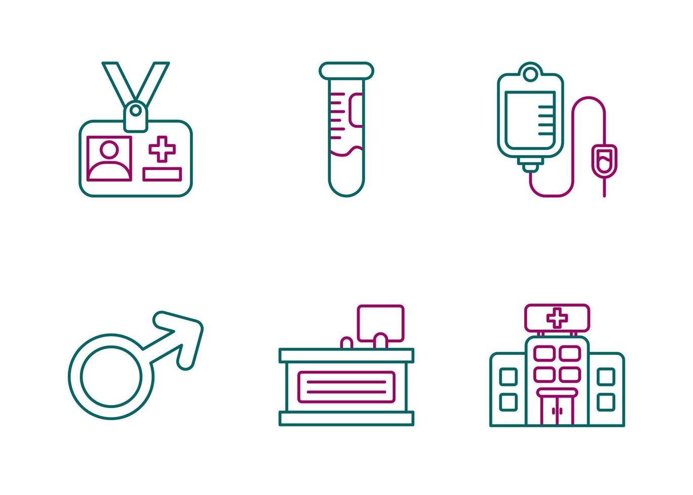 Unique Two Color Vector Icon Set