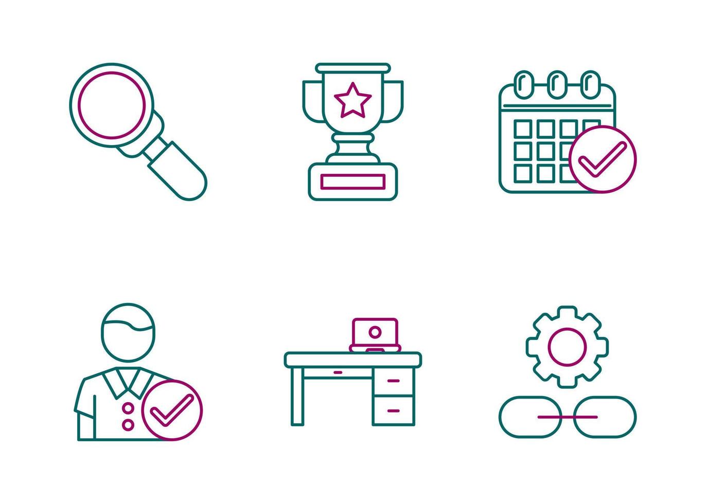 Unique Two Color Vector Icon Set