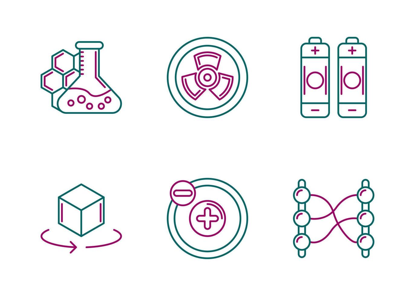 Unique Two Color Vector Icon Set