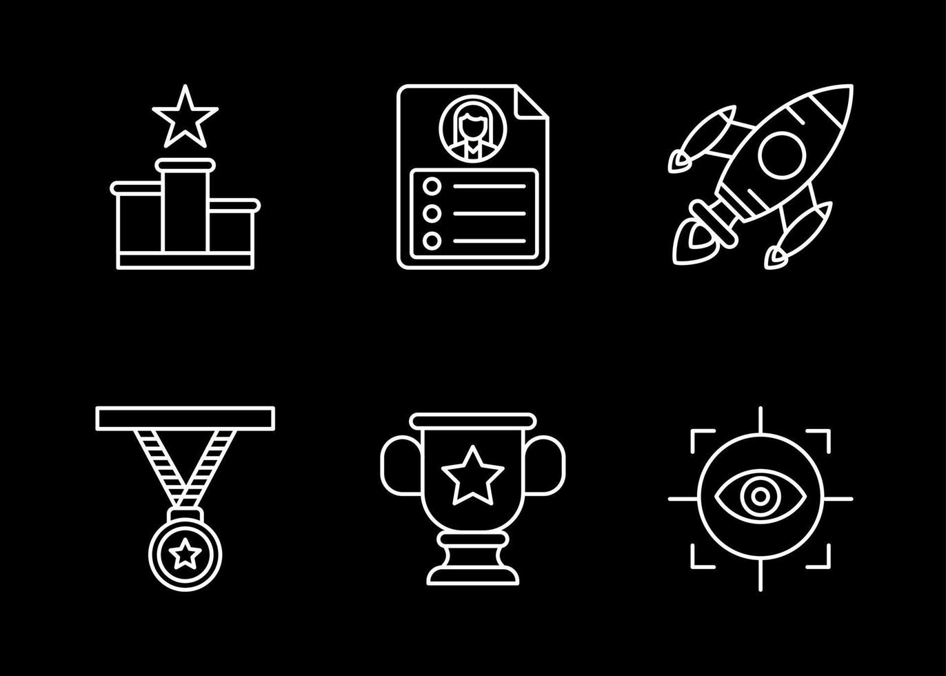 Job Promotion Vector Icon Set