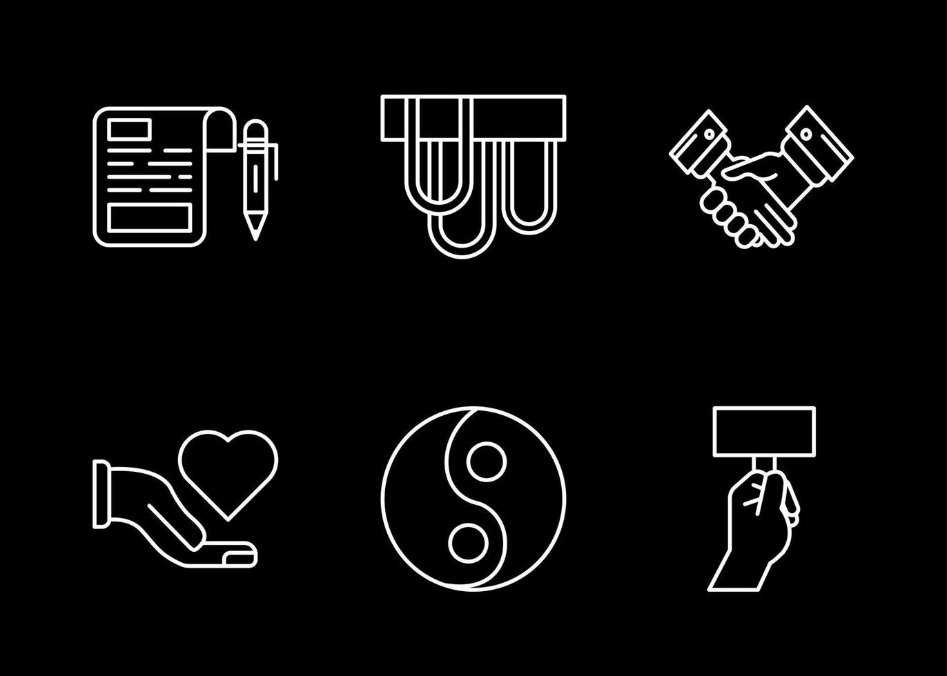 Peace Vector Icon Set