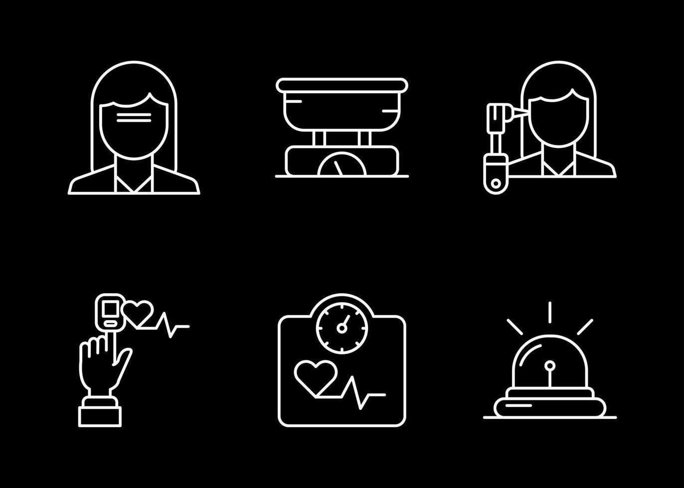 Nursing Home Vector Icon Set