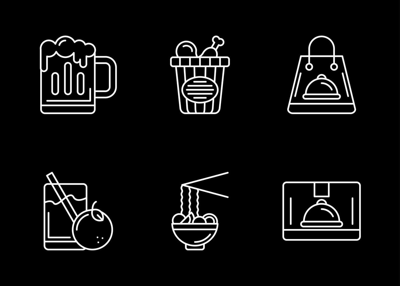 Take away Vector Icon Set