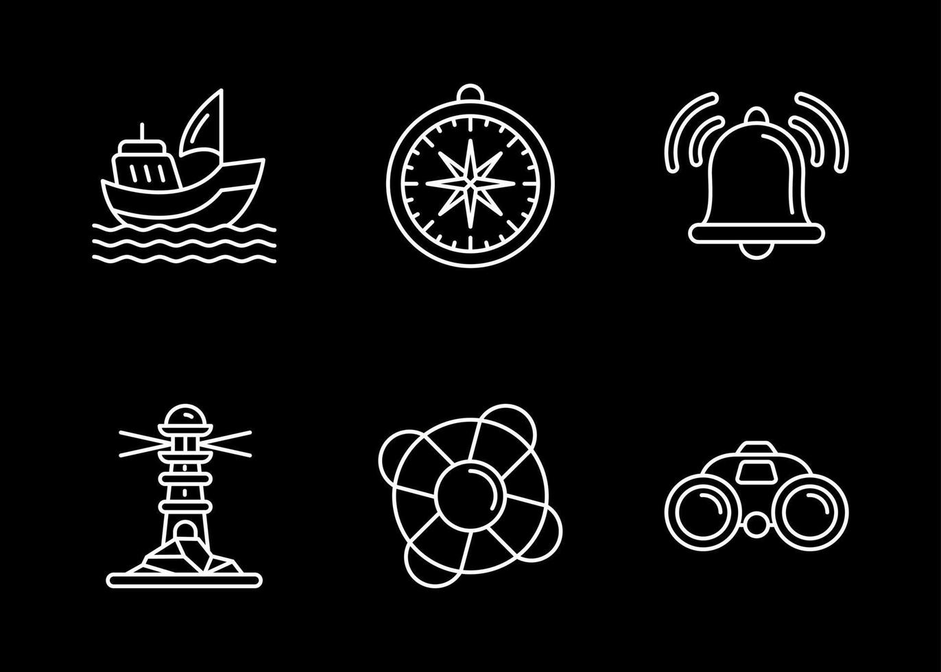 Sailing Vector Icon Set