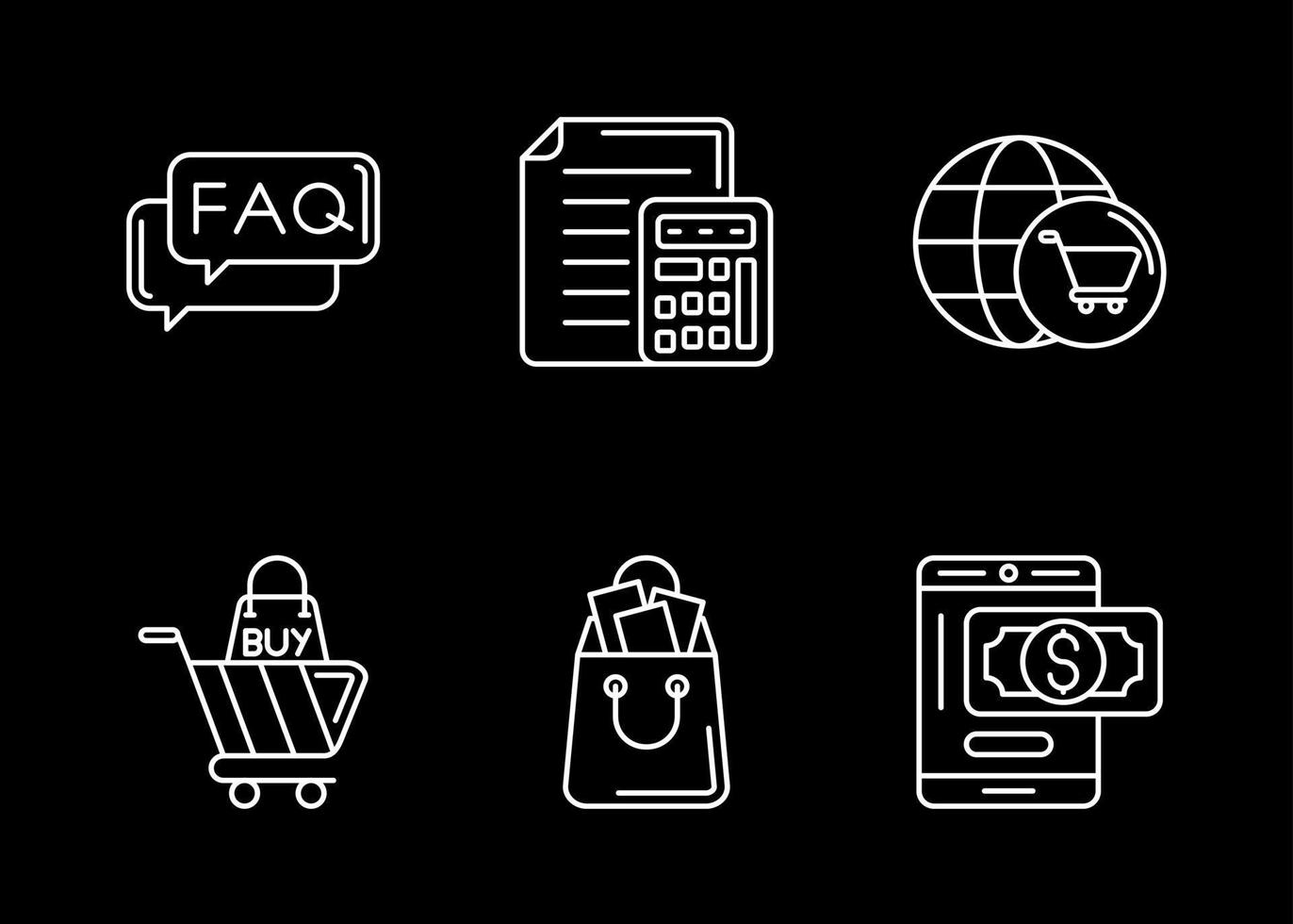 Online Shopping Vector Icon Set