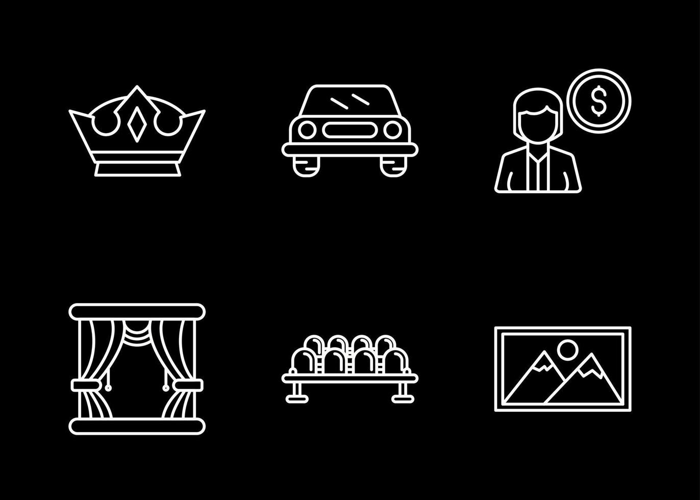 Auction Vector Icon Set