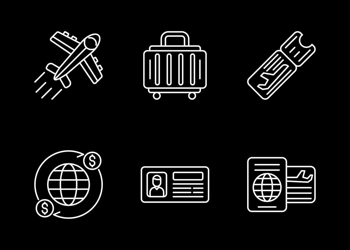 Airport Vector Icon Set