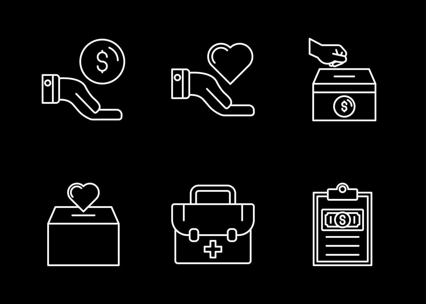 Charity Vector Icon Set