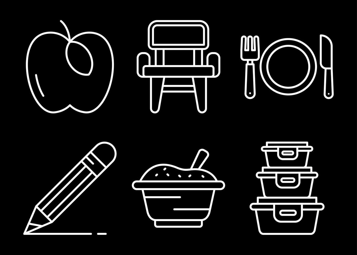 Kids Education Vector Icon Set