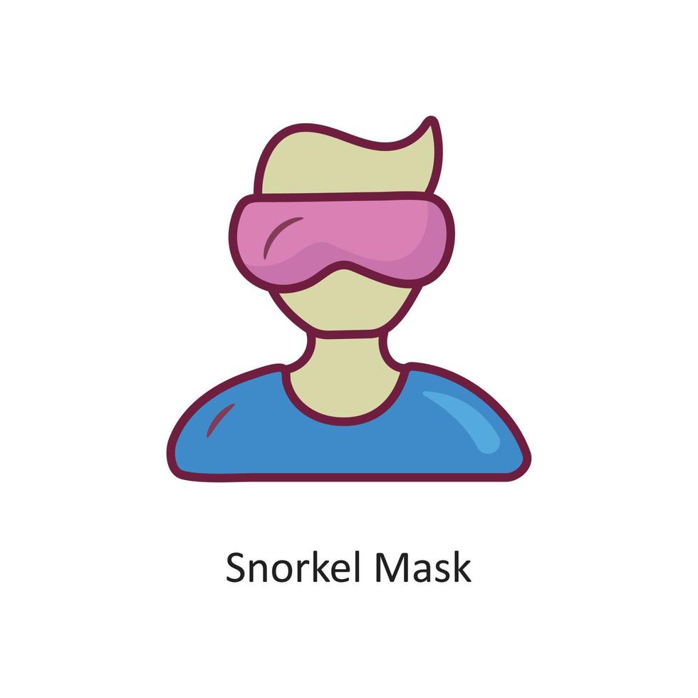 Snorkel Mask vector filled outline Icon Design illustration. Gaming Symbol on White background EPS 10 File