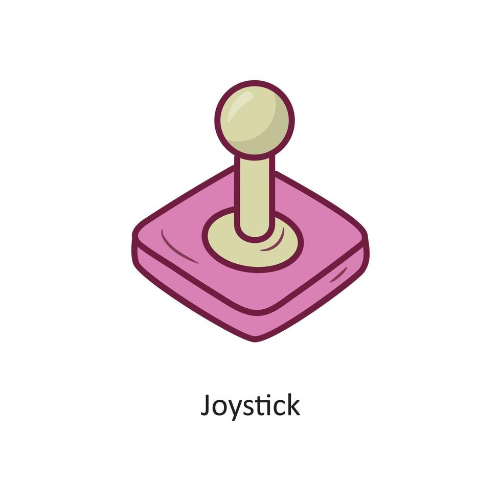 ilustración de diseño de icono de contorno lleno de vector de joystick. símbolo de juego en el archivo eps 10 de fondo blanco