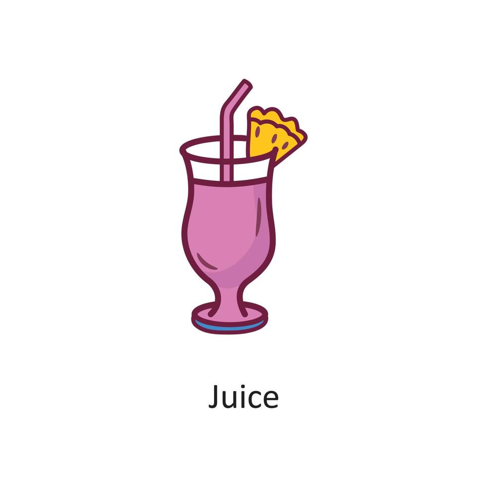 Juice vector filled outline Icon Design illustration. Holiday Symbol on White background EPS 10 File