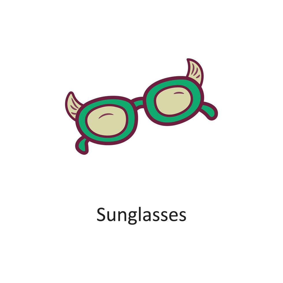 Sunglasses vector filled outline Icon Design illustration. Holiday Symbol on White background EPS 10 File