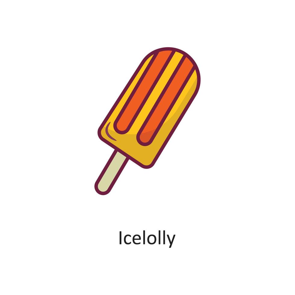 Icelolly vector filled outline Icon Design illustration. Holiday Symbol on White background EPS 10 File