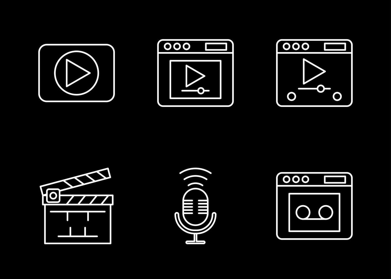 Content Creator Vector Icon Set