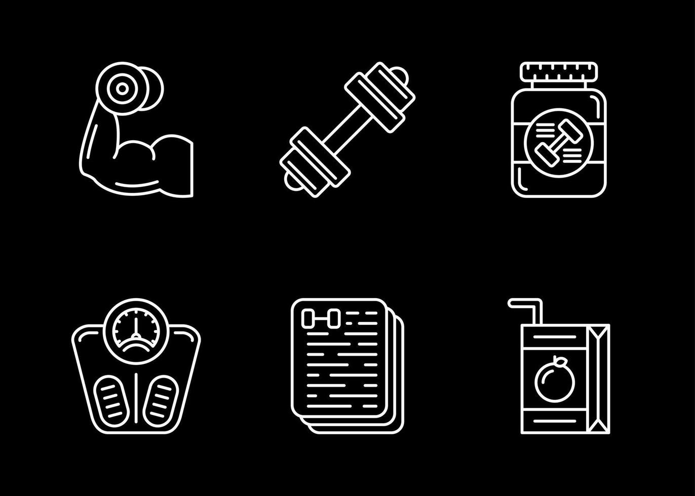 Fitness Vector Icon Set