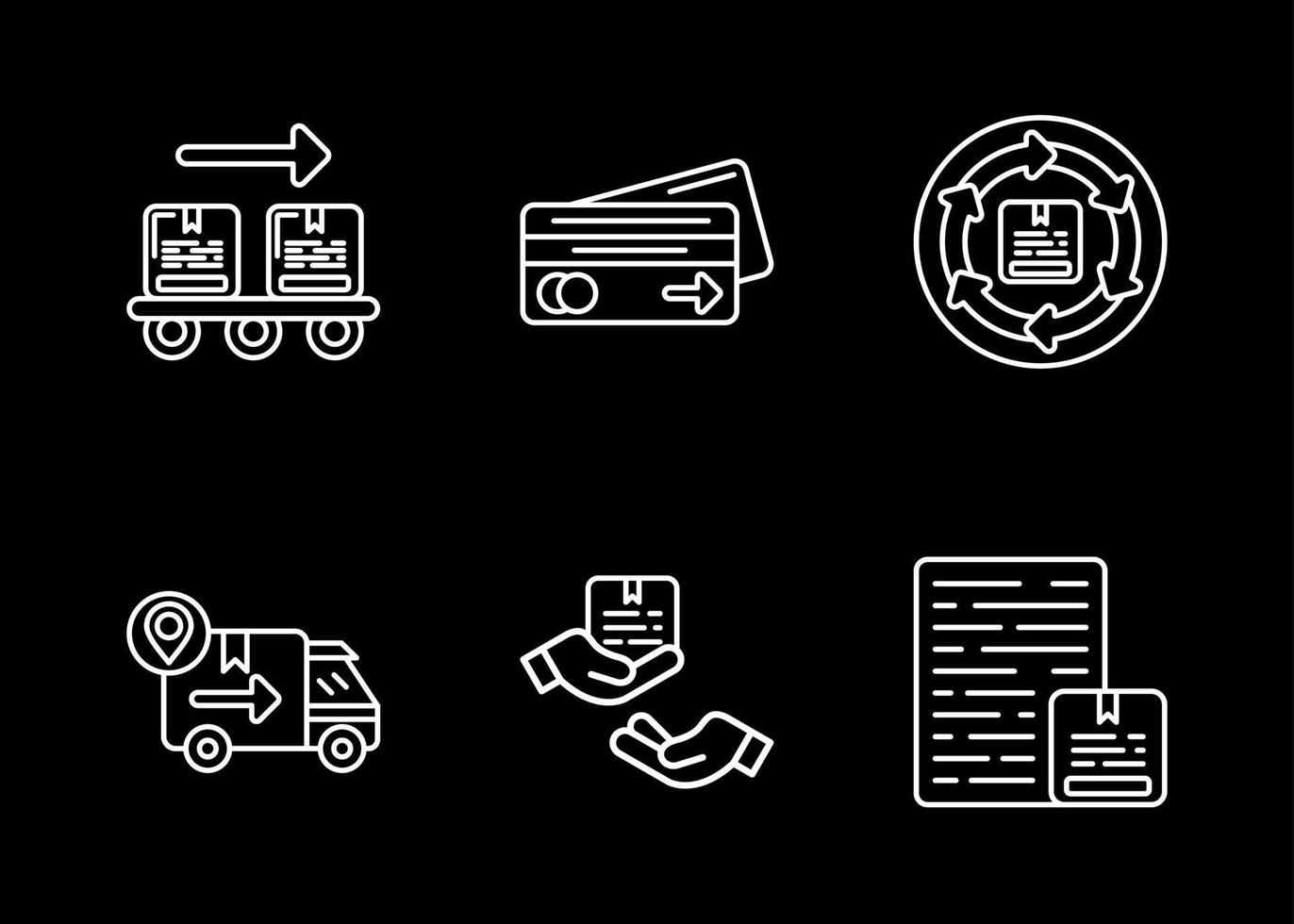 Logistic Delivery Vector Icon Set