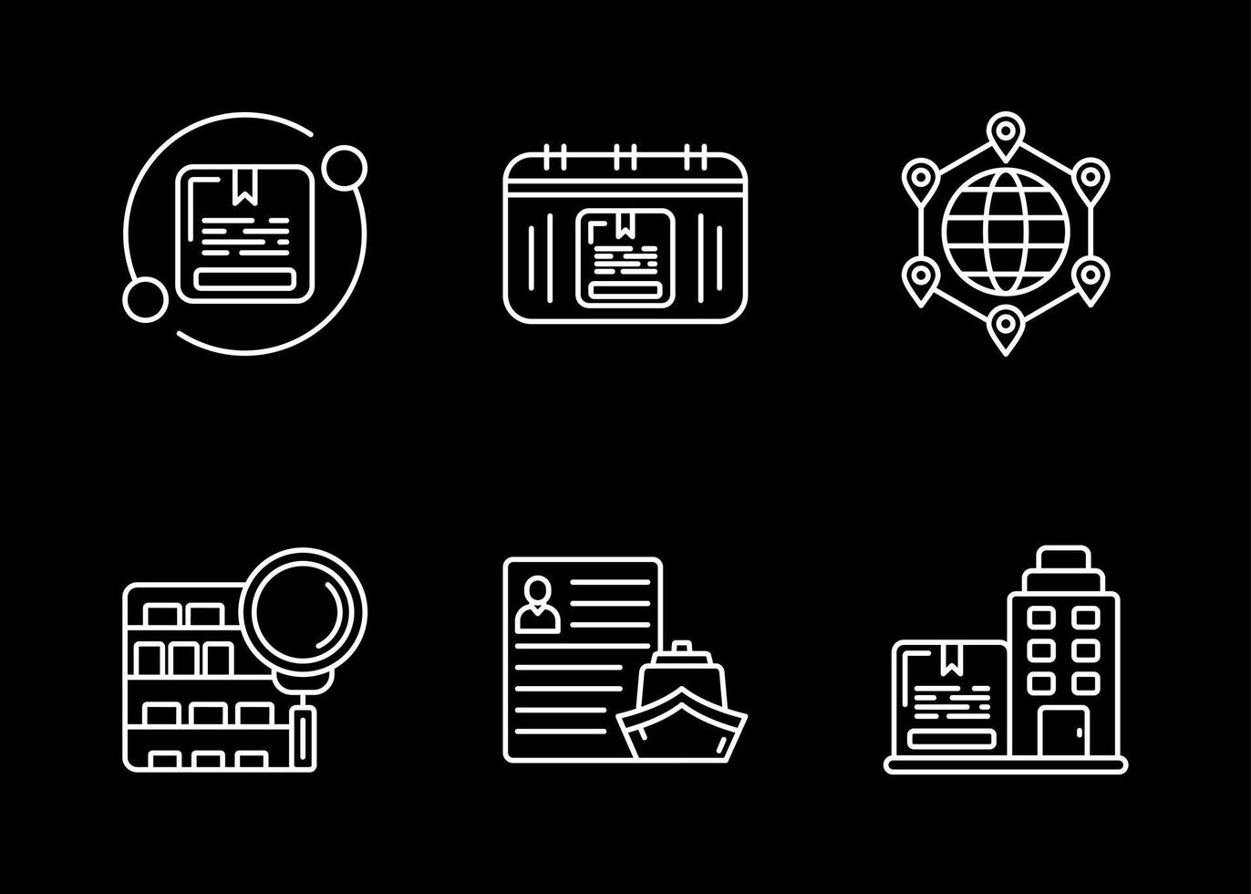 Logistic Delivery Vector Icon Set