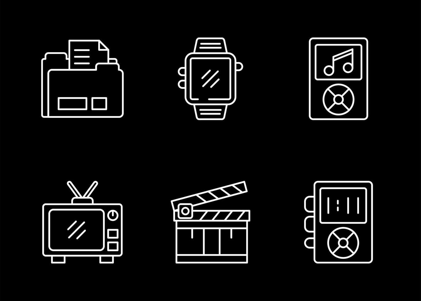 Multimedia Vector Icon Set