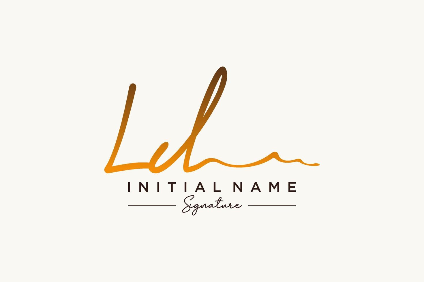 vector de plantilla de logotipo de firma ld inicial. ilustración de vector de letras de caligrafía dibujada a mano.