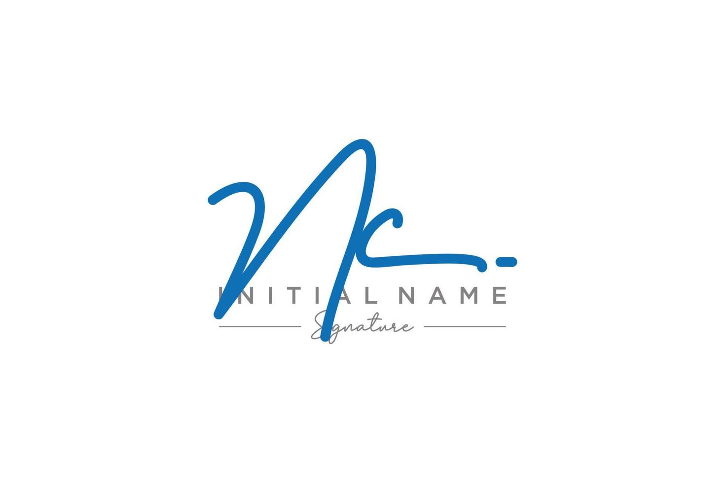 Initial NC signature logo template vector. Hand drawn Calligraphy lettering Vector illustration.