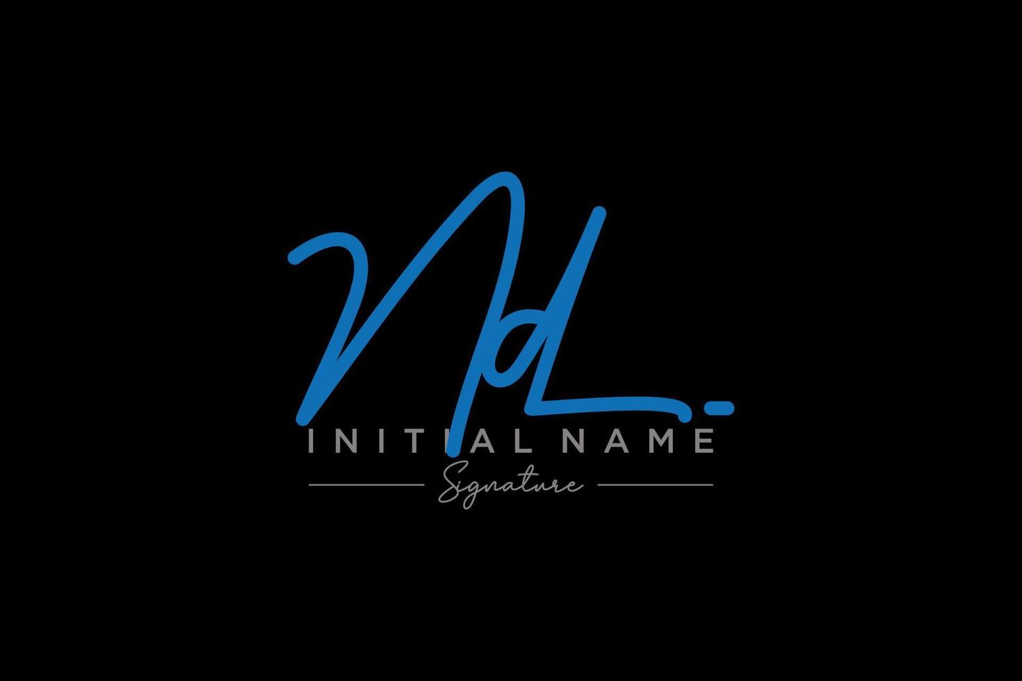 Initial ND signature logo template vector. Hand drawn Calligraphy lettering Vector illustration.