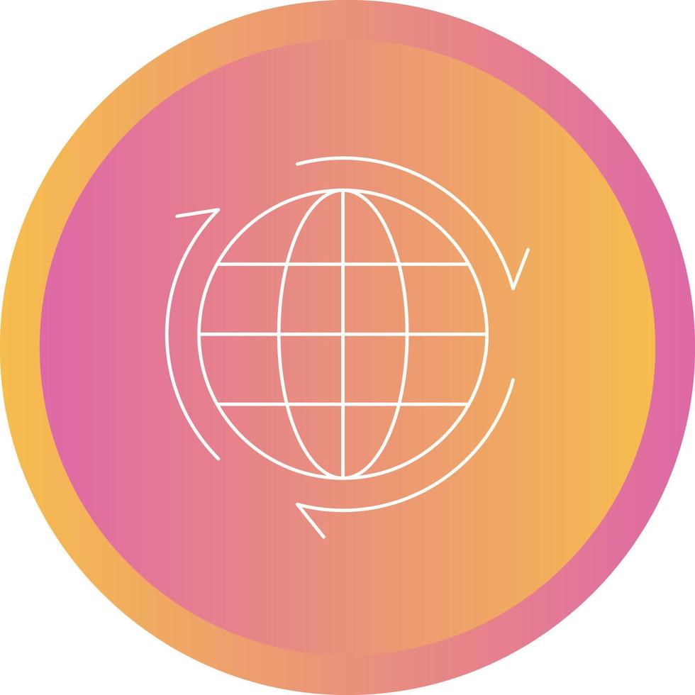 hermoso icono de línea de globo vector