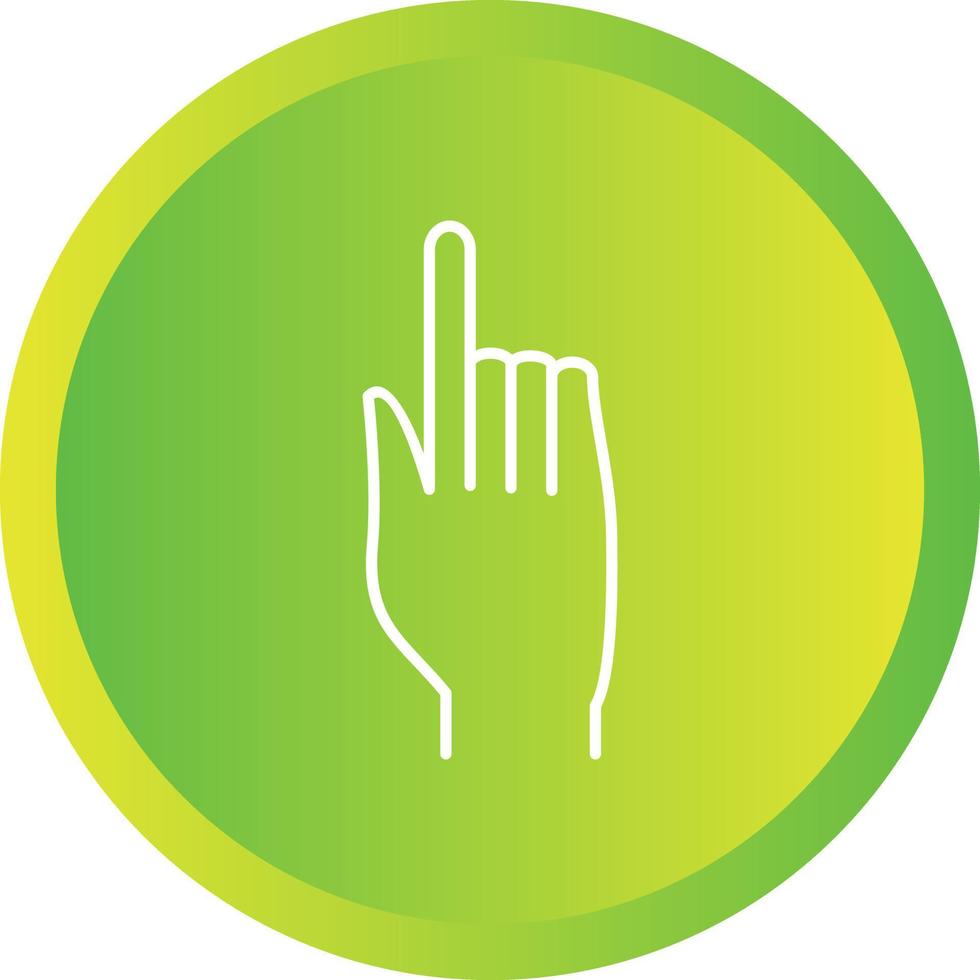 Beautiful Raised Finger Line Vector Icon
