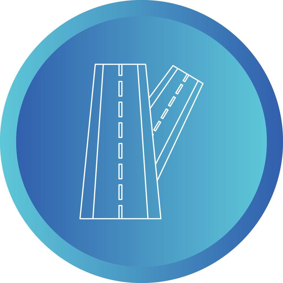 Link Road line icon vector