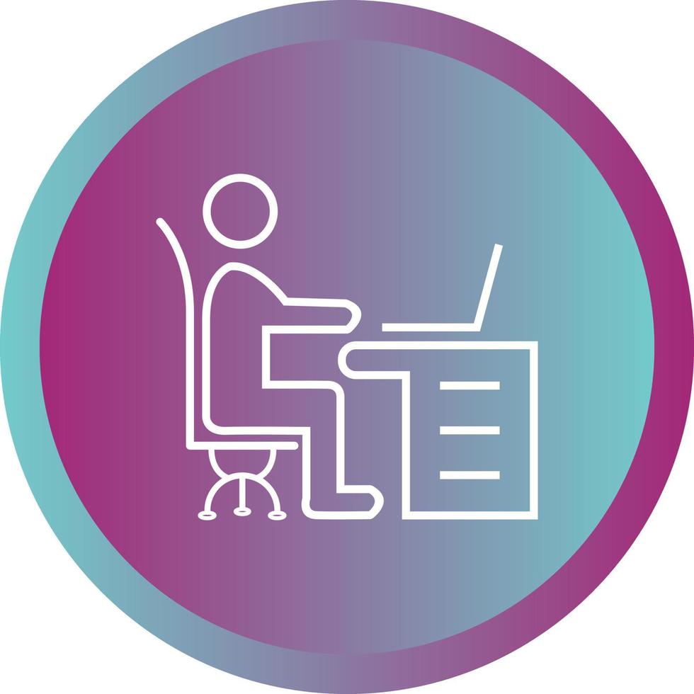 Beautiful Workplace vector line icon