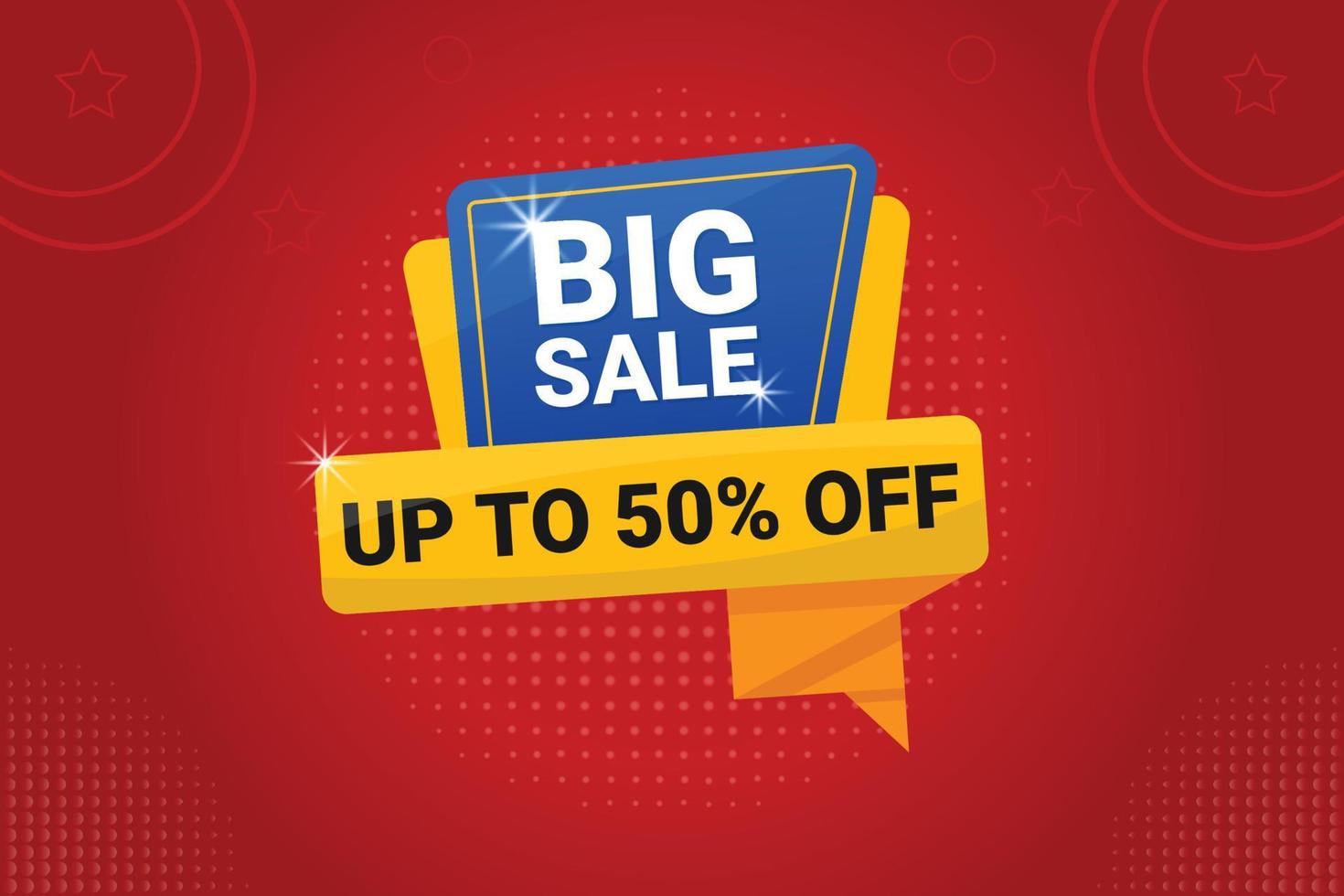 Big sale colorful promotion banner template design. vector